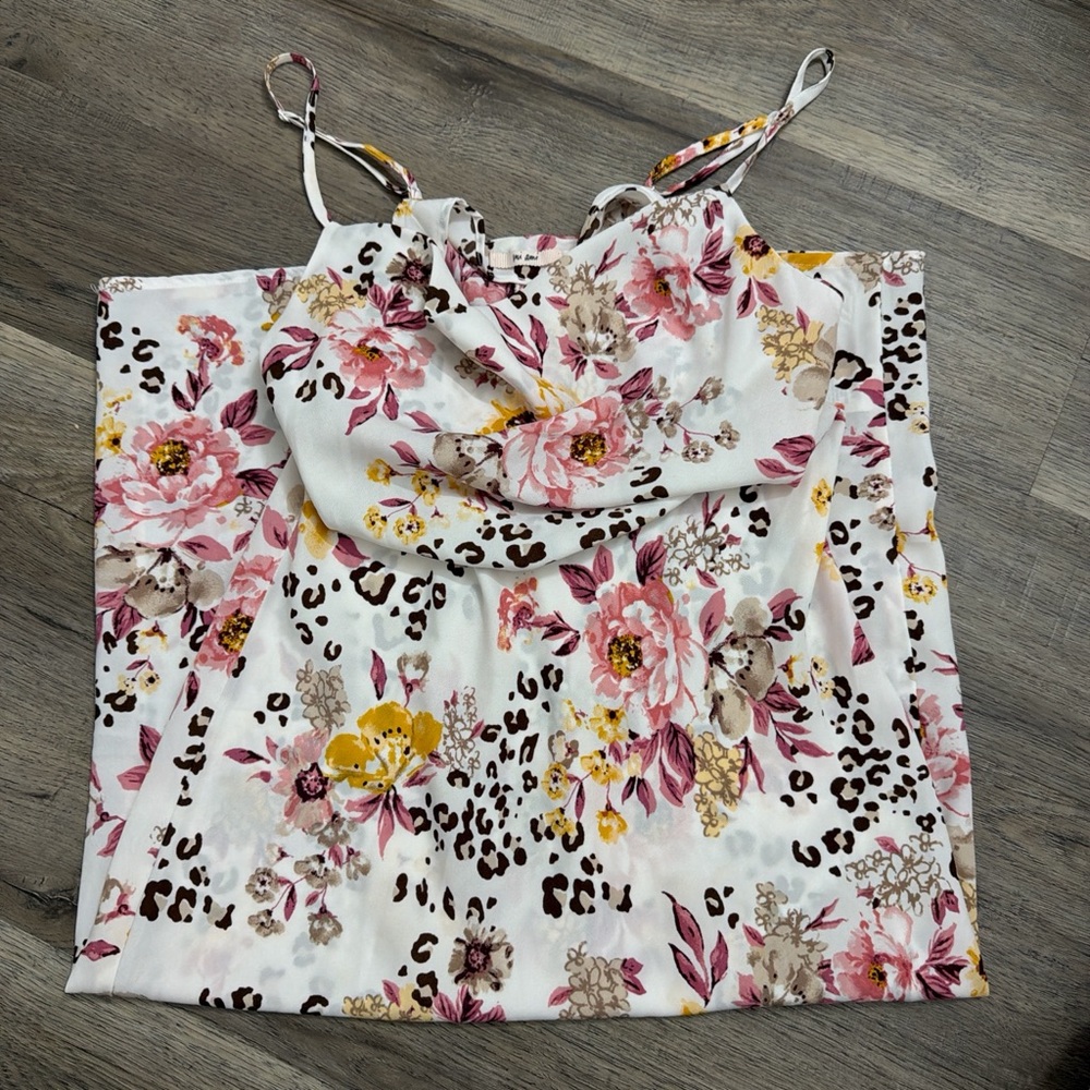 H&M Floral Camisole in Pink, Yellow, and Brown